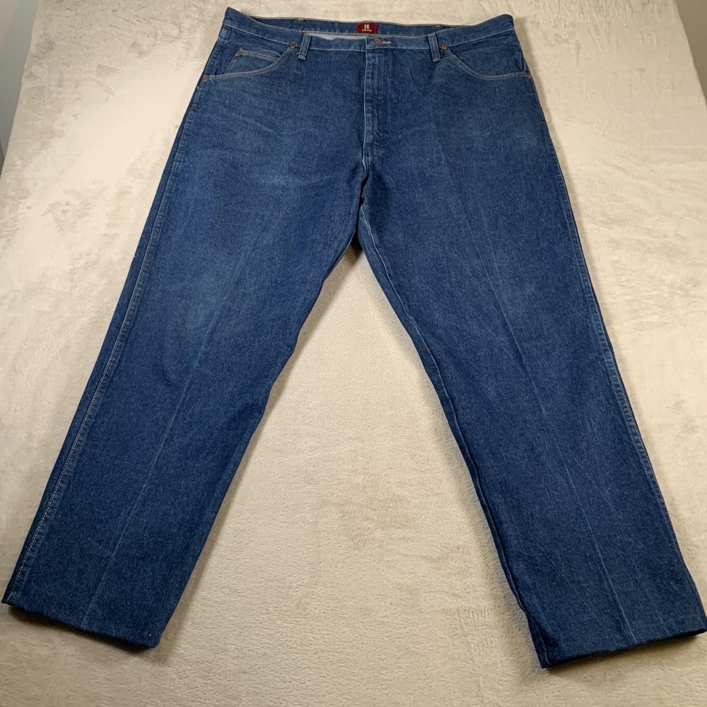 Wrangler Jeans Mens 42x34(42x31) Relaxed Blue Denim Classic Straight Leg Pants